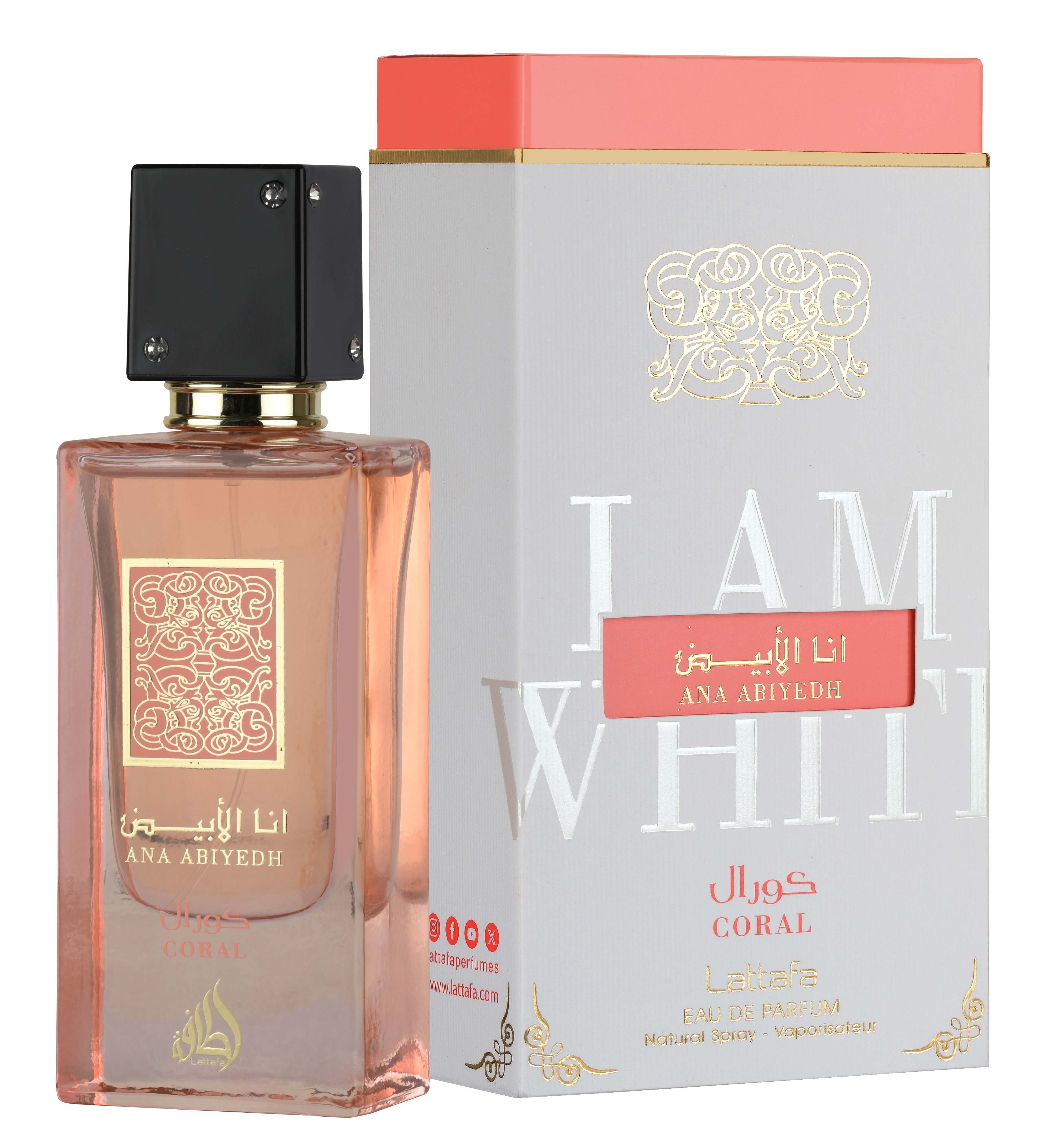 Lattafa Ana Abiyedh Coral Edp 60 Ml