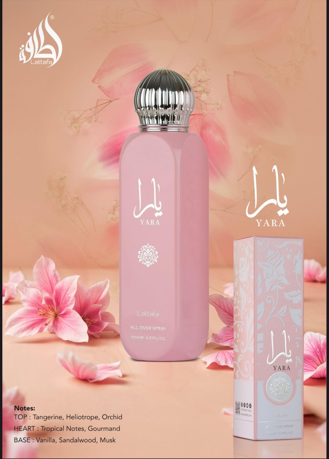 Lattafa Yara Pink  All Over Spray  150Ml